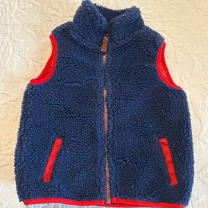 Navy blue Sherpa fleece vest